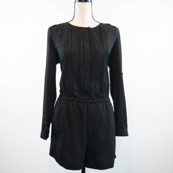 LOFT Pants - LOFT Black Long Sleeve Romper Size 6